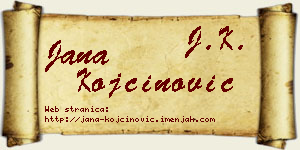 Jana Kojčinović vizit kartica